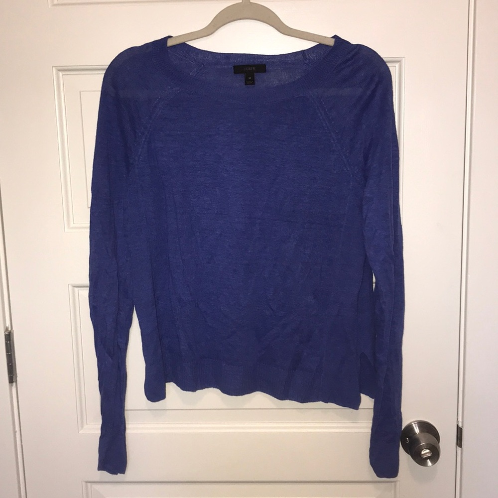 J Crew Lightweight Linen Sweater size M